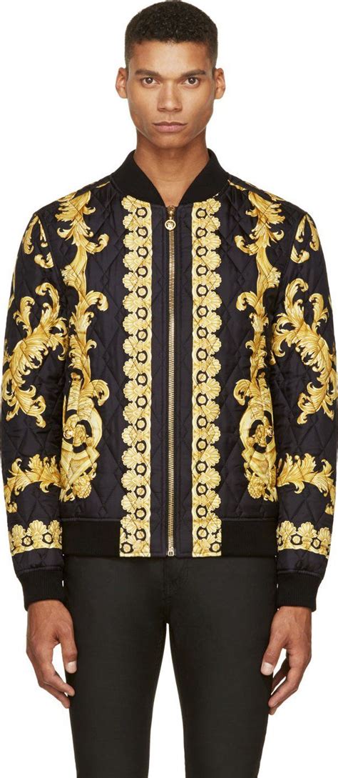 mens versace jeans baroque bomber jacket|Versace trench jacket men.